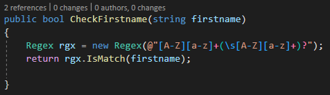 regex firstname check